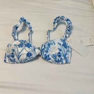 NWT Kenny Flowers Cote D Azur Knot Bandeau Bikini Top
